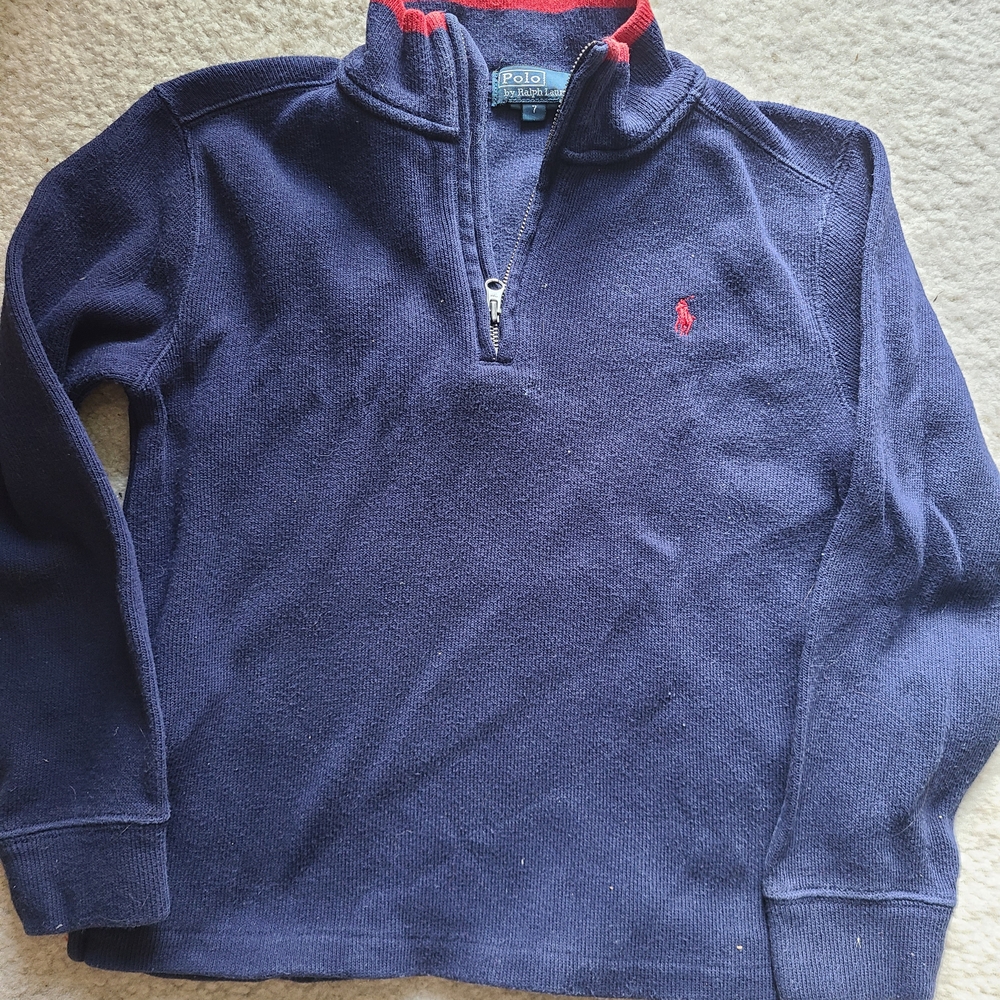 Polo by Ralph Lauren Blue and Red Sweater